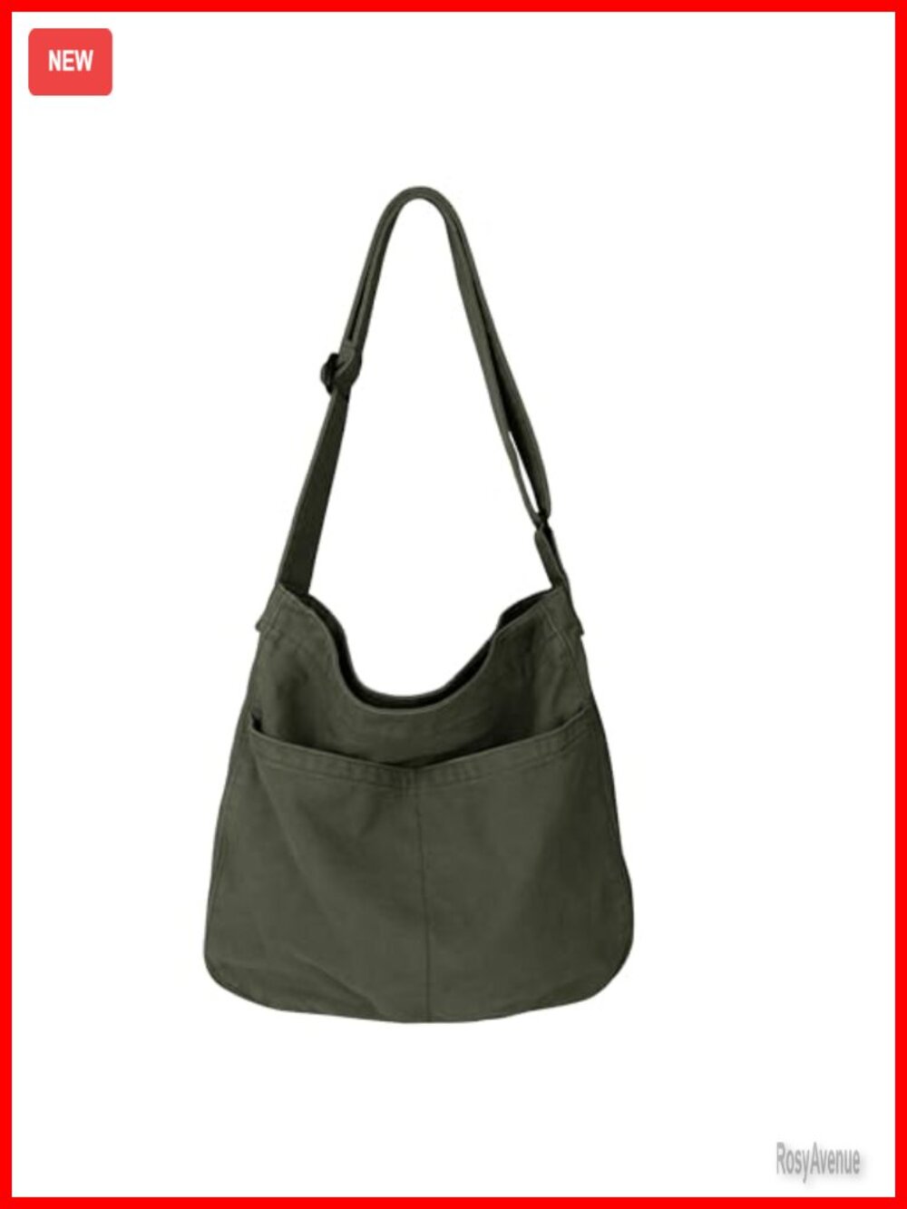 Canvas Tote Bag Large Hobo Crossbody Handbag Multi Pocket Shoulder Purse